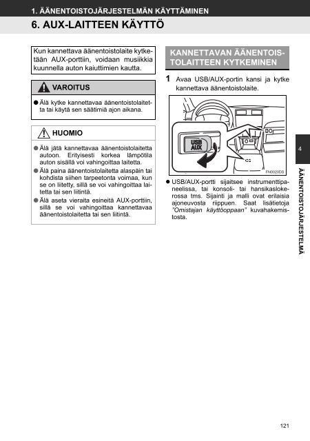 Toyota Toyota Touch &amp;amp; Go - PZ490-00331-*0 - Toyota Touch &amp; Go - Toyota Touch &amp; Go Plus - Finnish - mode d'emploi