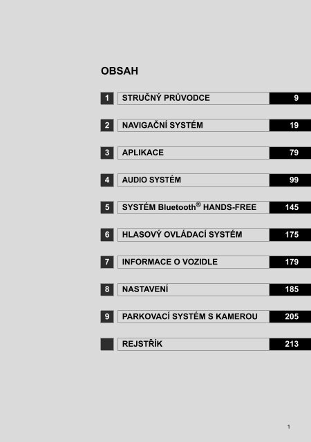 Toyota Toyota Touch &amp;amp; Go - PZ490-00331-*0 - Toyota Touch &amp; Go - Toyota Touch &amp; Go Plus - Czech - mode d'emploi