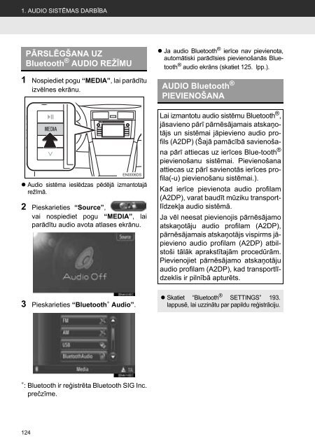 Toyota Toyota Touch &amp;amp; Go - PZ490-00331-*0 - Toyota Touch &amp; Go - Toyota Touch &amp; Go Plus - Latvian - mode d'emploi