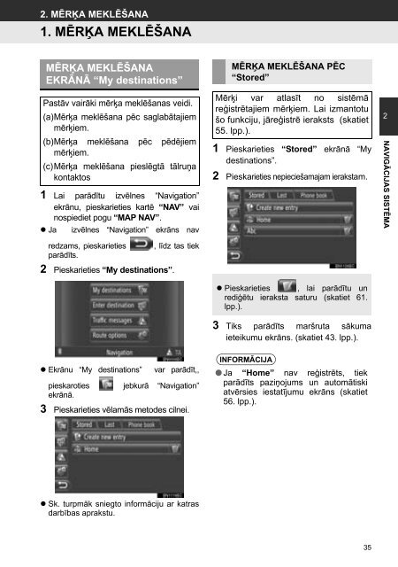 Toyota Toyota Touch &amp;amp; Go - PZ490-00331-*0 - Toyota Touch &amp; Go - Toyota Touch &amp; Go Plus - Latvian - mode d'emploi