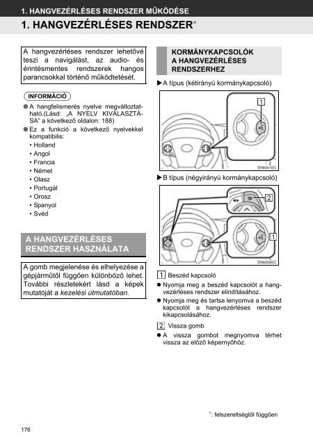 Toyota Toyota Touch &amp;amp; Go - PZ490-00331-*0 - Toyota Touch &amp; Go - Touch &amp; Go Plus - Hungarian - mode d'emploi