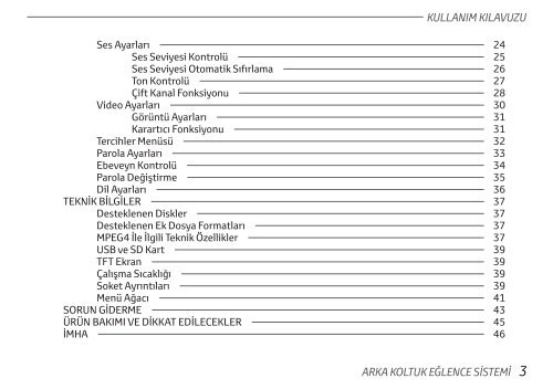 Toyota Rear Entertainment System - PZ462-00207-00 - Rear Entertainment System - Turkish - mode d'emploi