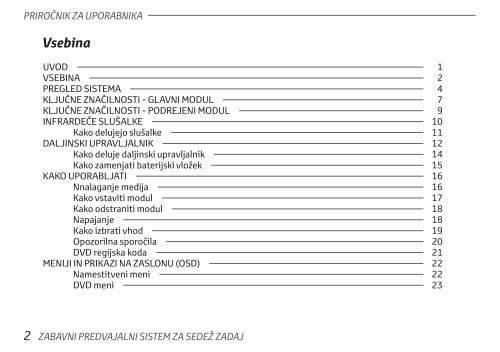 Toyota Rear Entertainment System - PZ462-00207-00 - Rear Entertainment System - Slovenian - mode d'emploi