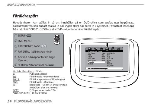 Toyota Rear Entertainment System - PZ462-00207-00 - Rear Entertainment System - Swedish - mode d'emploi