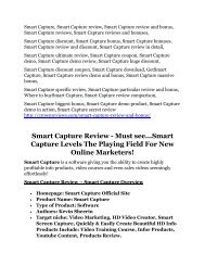 Smart Capture review & huge +100 bonus items