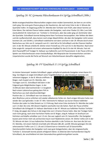 Vereinszeitschrift Doppelpack Rückblick 15_16