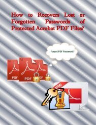 How to Recovers Lost or Forgotten Passwords of Protected Acrobat PDF Files