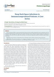 Deep Neck Space infections in Immunocompromised Patients A Case Series