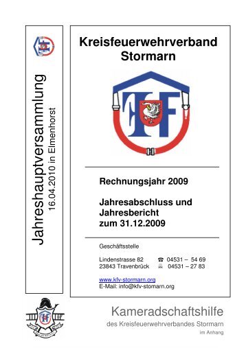 Jahresbericht 2009 KFV - Entwurf1 - Kreisfeuerwehrverband Stormarn