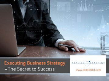 Executive Business Strategy - Things You Need to Know!