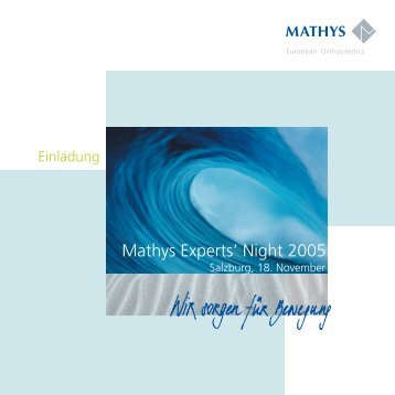 Mathys Experts' Night 2005