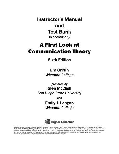 A First Look at Communication Theory (6th edition)