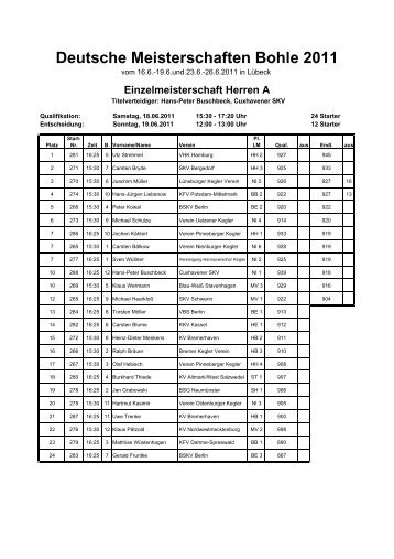 Deutsche Meisterschaften Bohle 2011