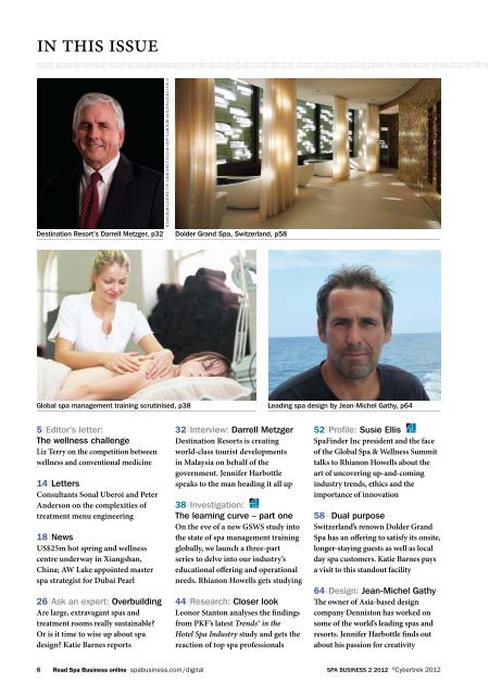 Spa Business issue 2 2012 - Leisure Opportunities