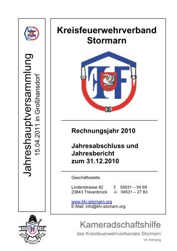 Jahresbericht KFV Stormarn 2010 - Kreisfeuerwehrverband Stormarn
