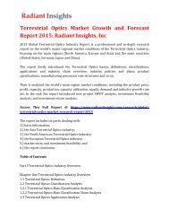 Terrestrial Optics Market Growth and Forecast Report 2015