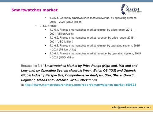 Smartwatches market