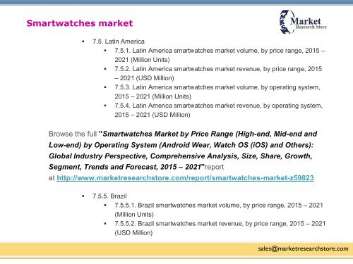 Smartwatches market