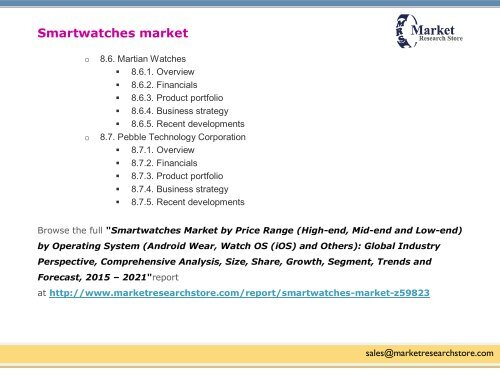 Smartwatches market