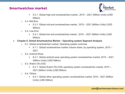 Smartwatches market