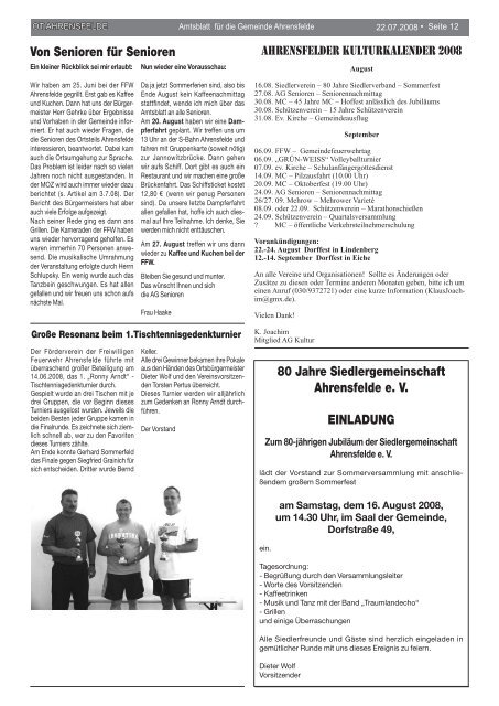 Amtsblatt - Gemeinde Ahrensfelde