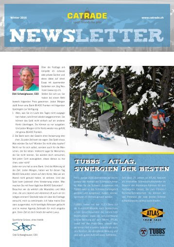 CATRADE Newsletter Winter 2016 deutsch