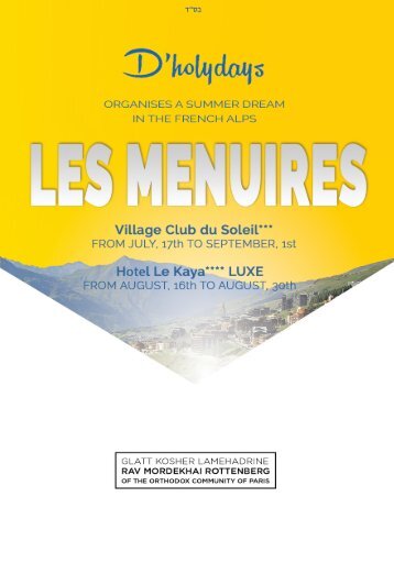 D'Holydays SUMMER 2016 LES MENUIRES