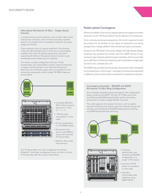 THE IMPORTANCE OF SPACE AND POWER REQUIREMENTS IN NETWORK DEPLOYMENTS
