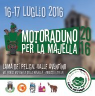 Motoraduno per la Majella. 16-17 Luglio 2016