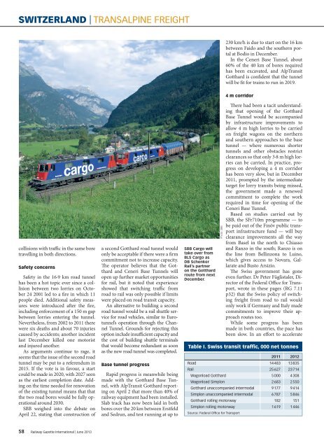 Rail conquers the Alps