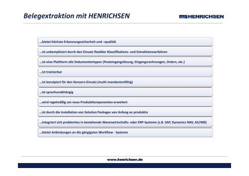 Datenblatt Eingangsrechnungsbearbeitung der ... - Henrichsen AG