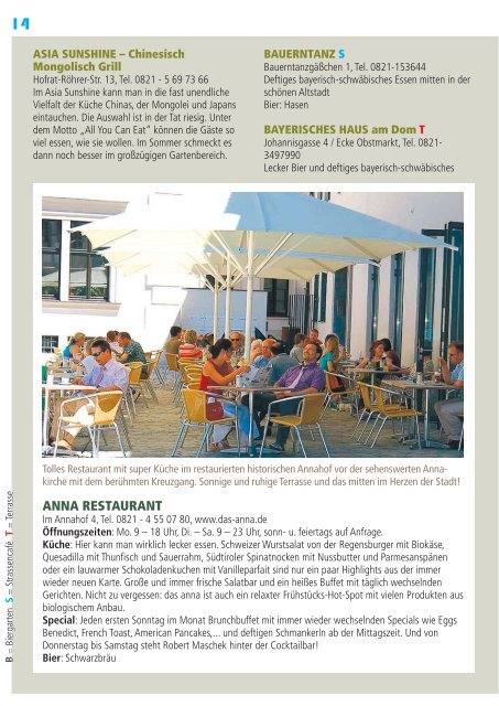 Biergarten-Guide Augsburg 2016