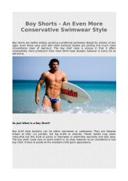 Boy Shorts An Even More Conservative Swimwear Style