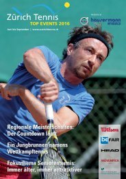 Top Events 2016 by Zürich Tennis