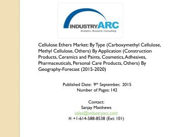 Cellulose Ethers Market