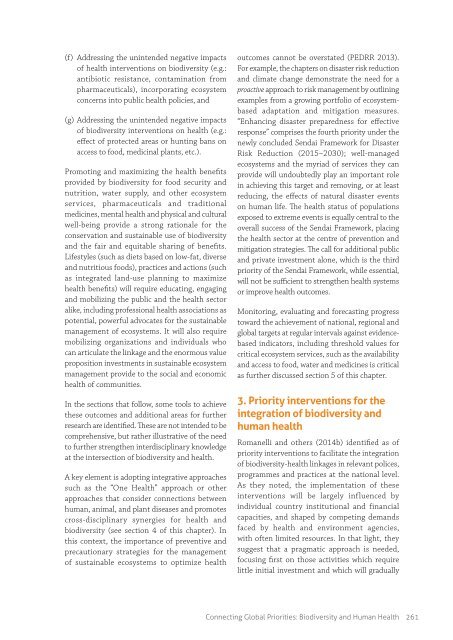 Connecting Global Priorities Biodiversity and Human Health