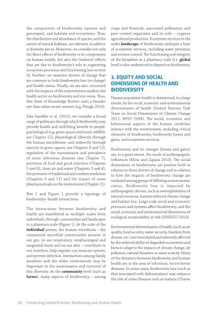 Connecting Global Priorities Biodiversity and Human Health