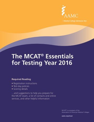 The MCAT Essentials for Testing Year 2016