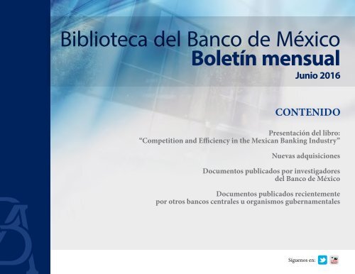 Biblioteca del Banco de México Boletín mensual