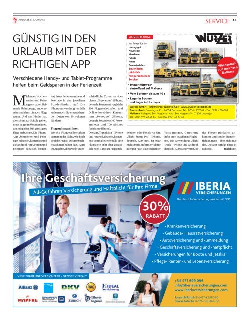 Die Inselzeitung Mallorca Juni 2016