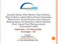 Insoluable Dietary Fiber Market