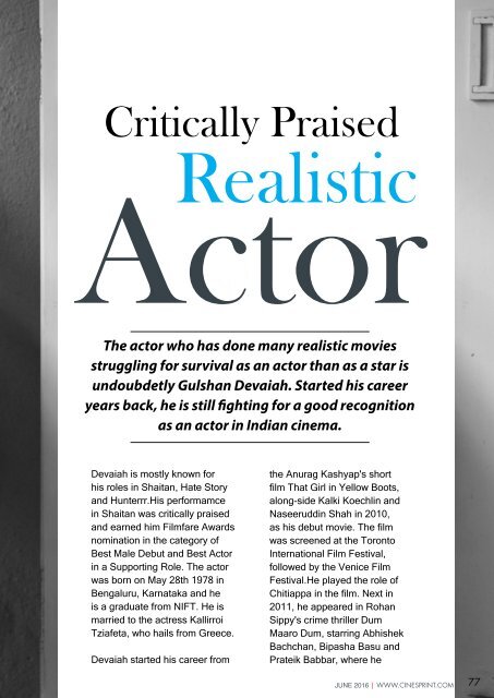 CineSprint Magazine June 2016