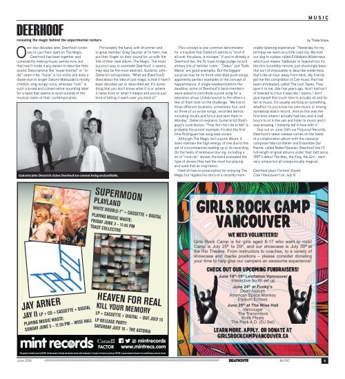 BeatRoute Magazine B.C. print e-edition - June 2016