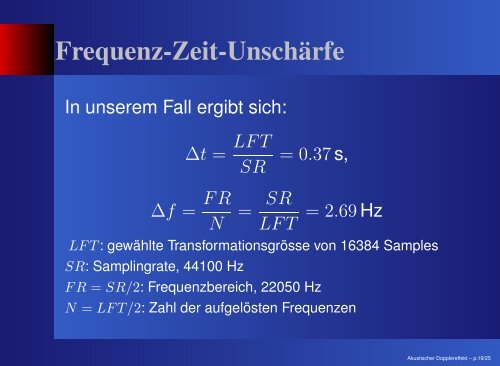 Akustischer Dopplereffekt - KFU