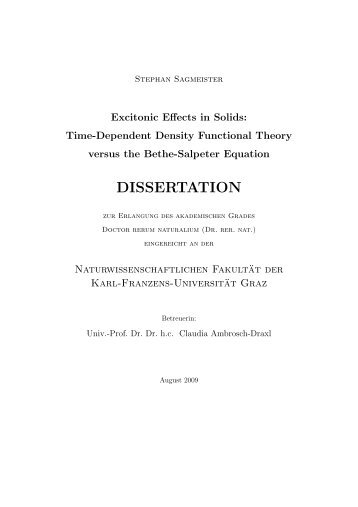 DISSERTATION - Karl-Franzens-Universität Graz