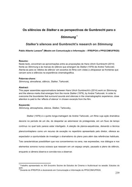 Estudos de Cinema e Audiovisual