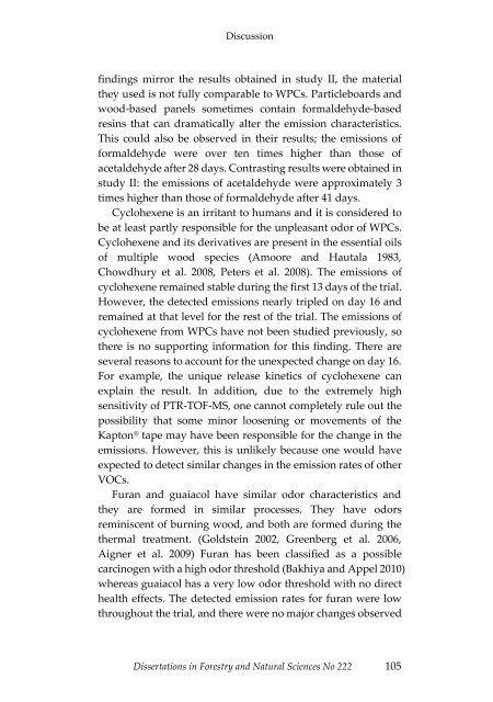 Dissertations in Forestry and Natural Sciences