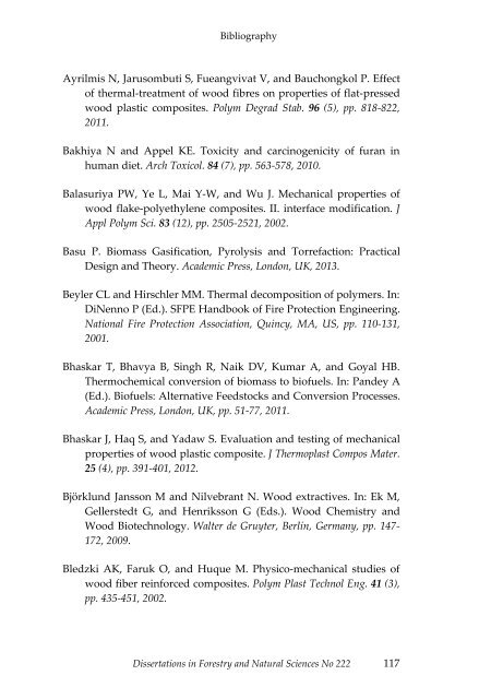 Dissertations in Forestry and Natural Sciences