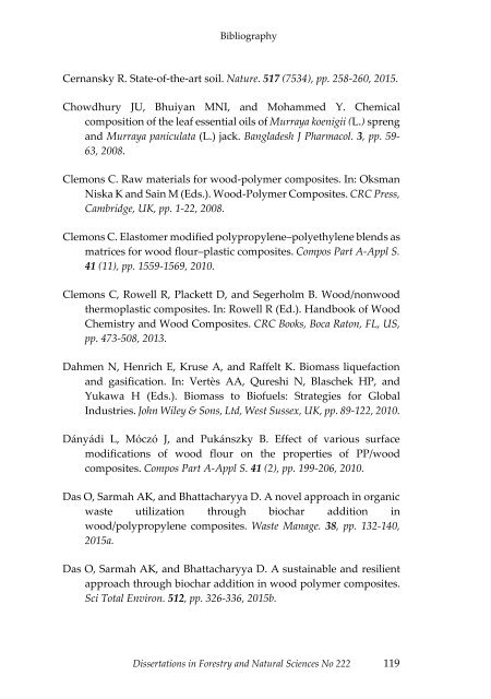 Dissertations in Forestry and Natural Sciences