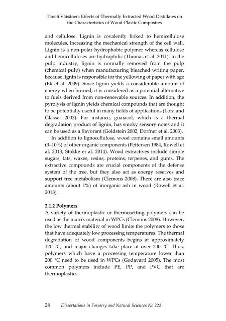 Dissertations in Forestry and Natural Sciences